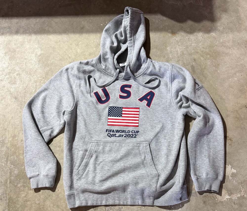 FIFA World Cup Qatar 2022 USA Gray Graphic Pullover Hoodie